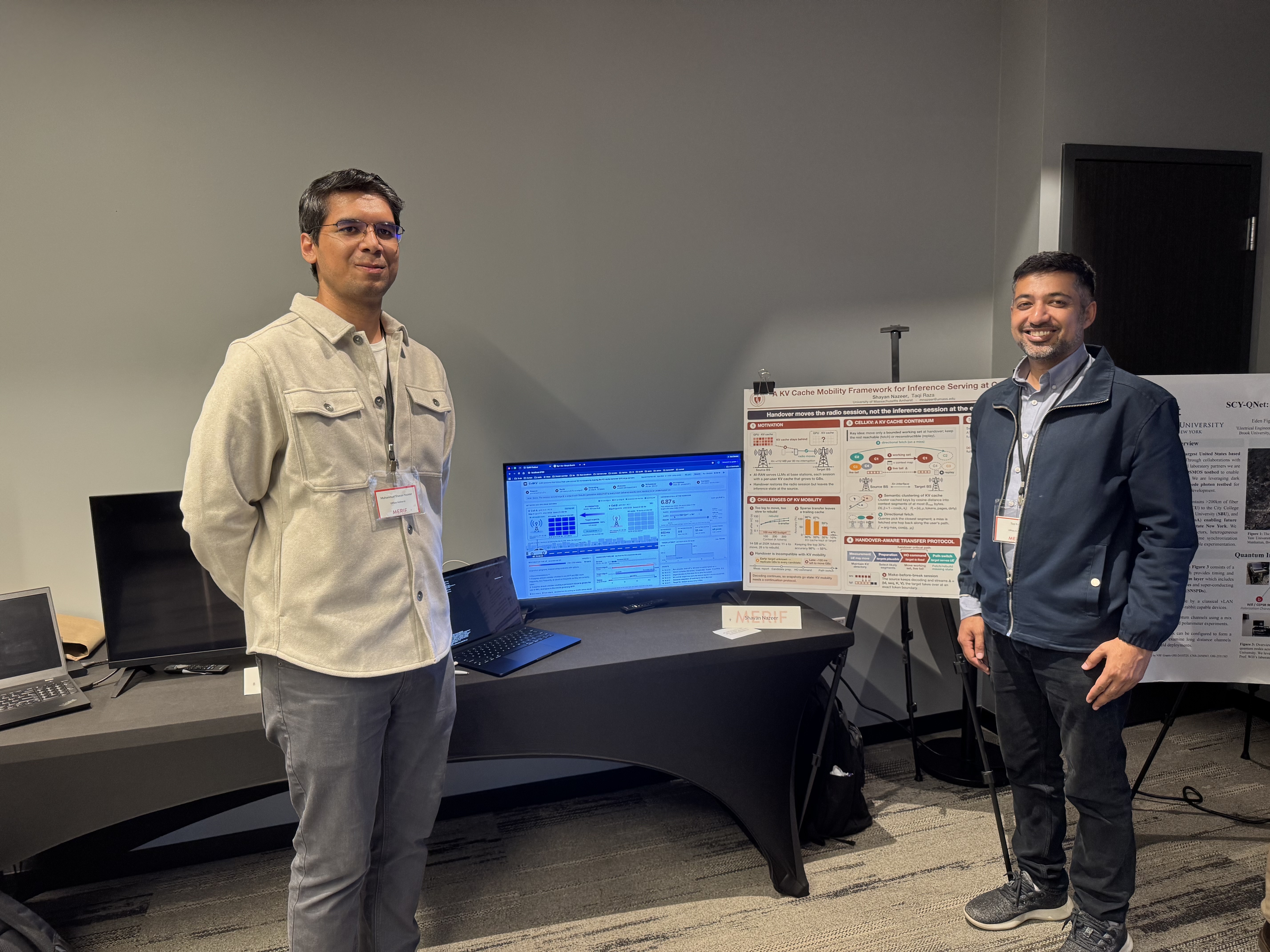 PI Taqi and Shayan with their research poster and live demo at the PAWR and MERIF PI meetings.