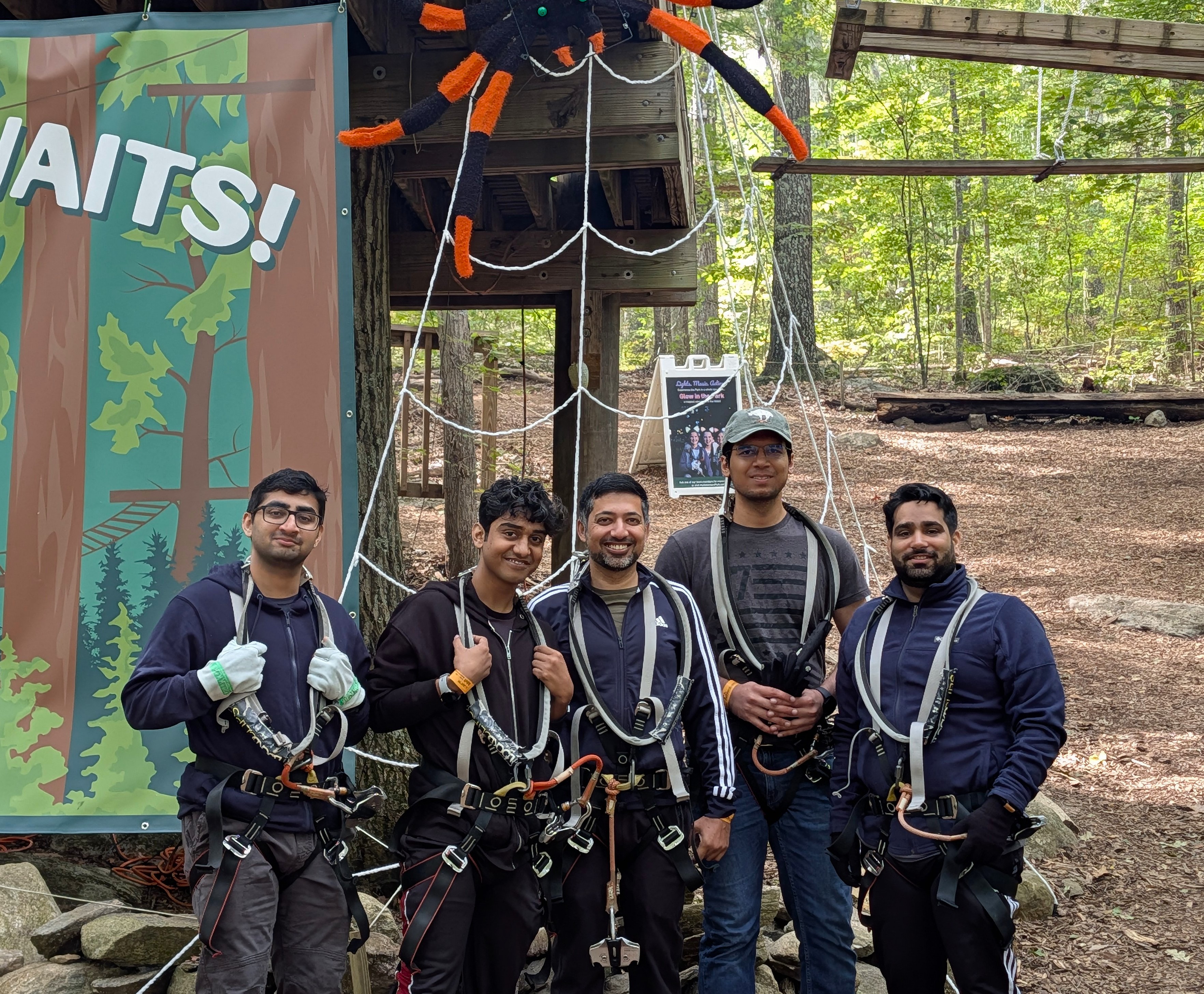 Group photo at The Adventure Park at Storrs.